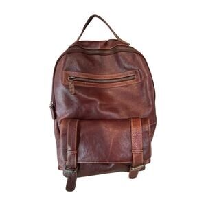 Buffalo Leather Backpack Brown Genuine Rustic Travel Laptop Bag Made in India